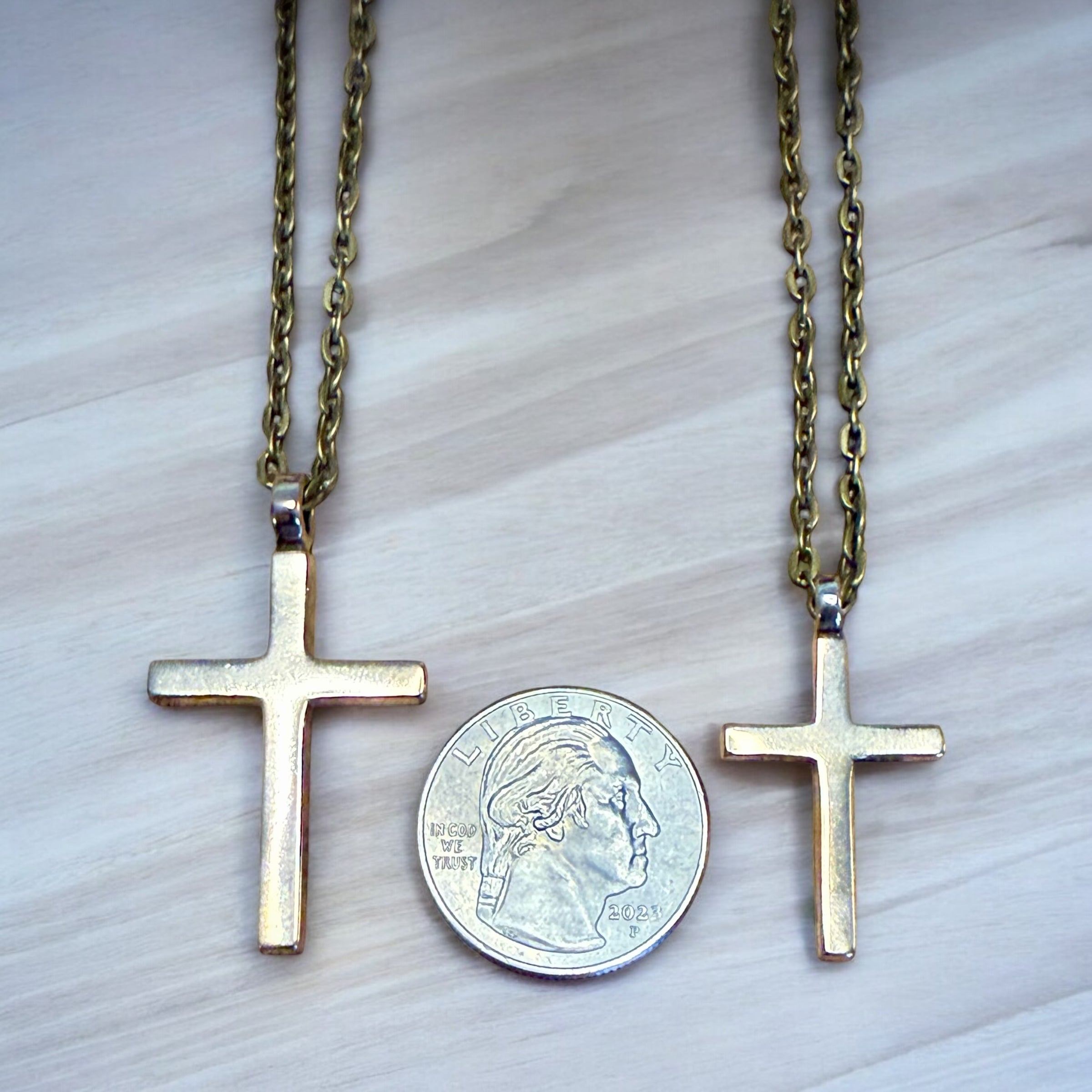 FAITH Classic Cross Necklace - Bronze