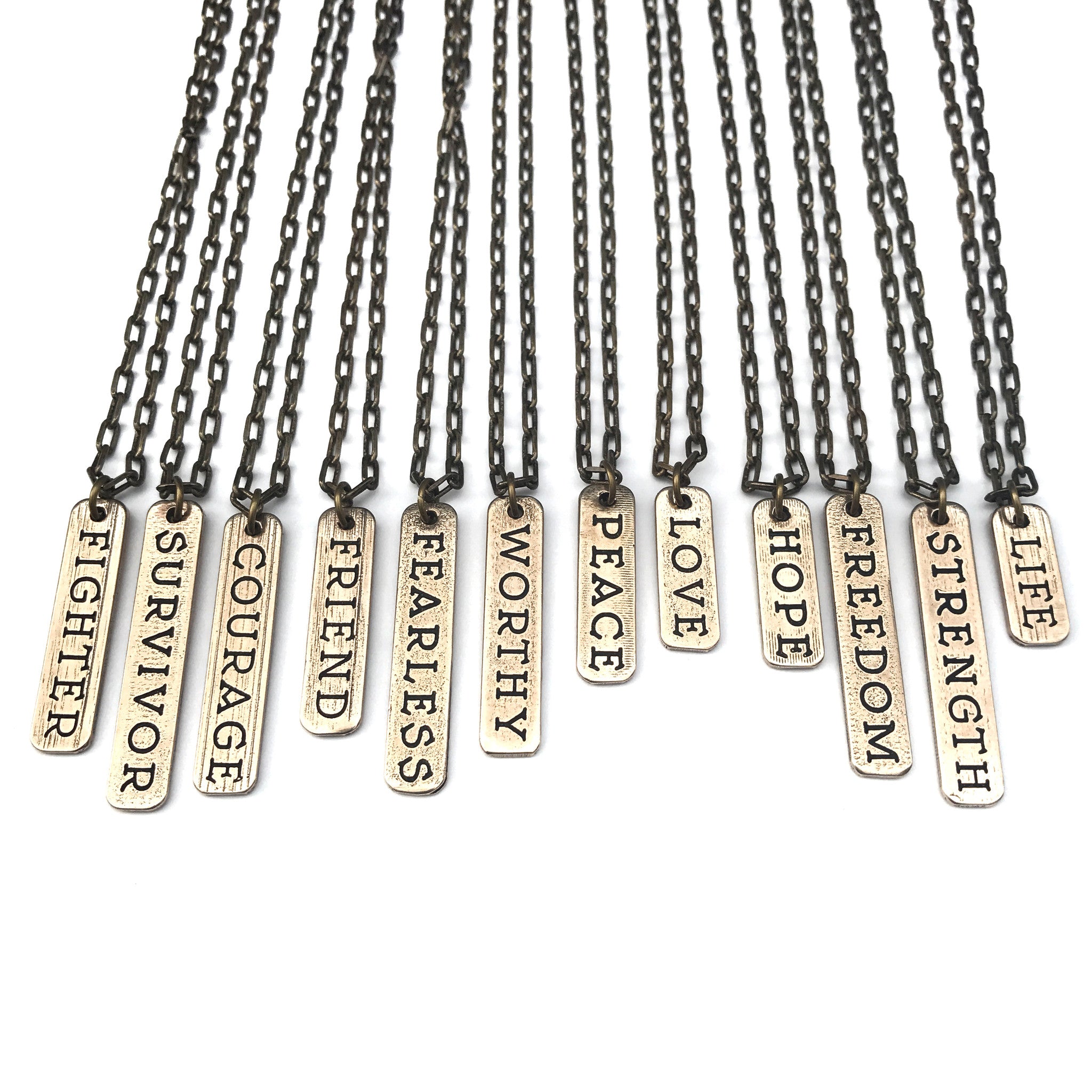 Word of Honor Tattoo Necklace - Bronze